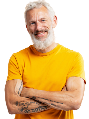 Man smiling confidently, representing the security and benefits of a Fixed Cash ISA.