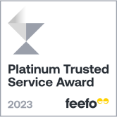 Feefo Platinum Trusted Service Aware logo for 2023