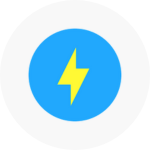 Lightning Reach logo in grey circle