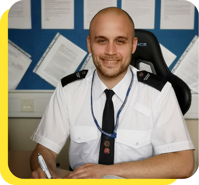 Smiling prison officer representing our credit union's decades-long commitment to supporting prison and probation service workers.