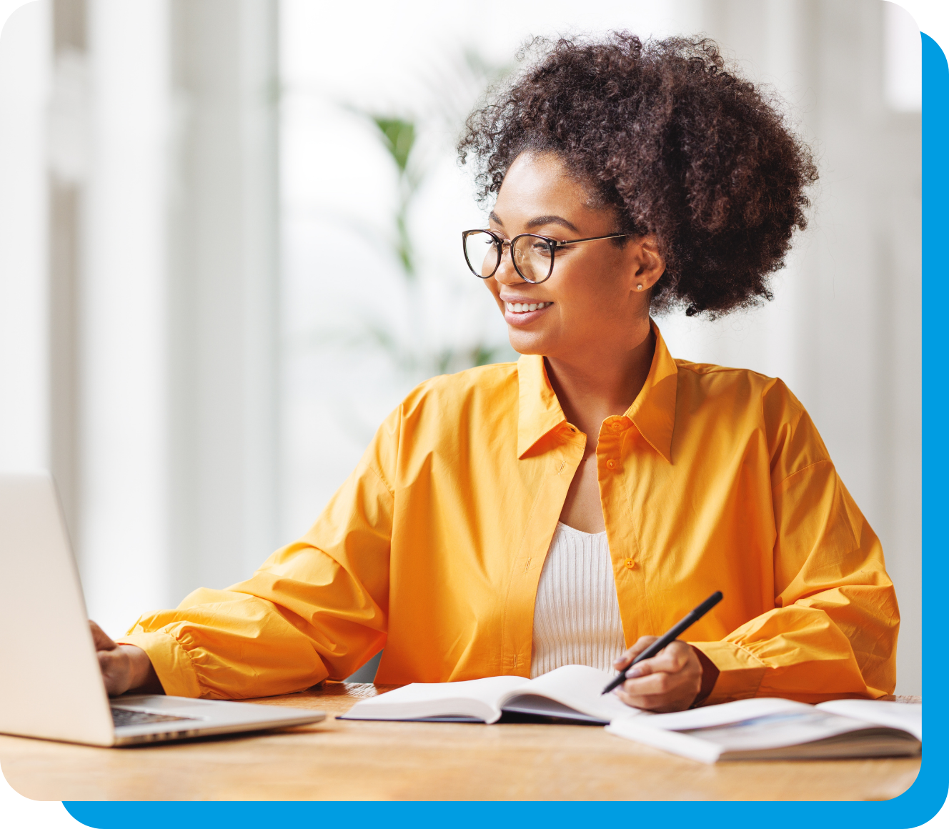 Woman smiling applying for the Community Fund to support a community initiative for workplace.