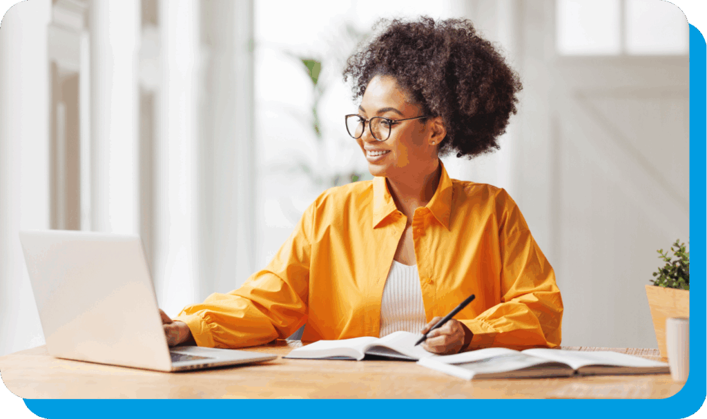 Woman smiling applying for the Community Fund to support a community initiative for workplace.